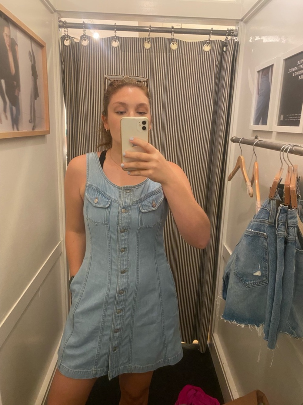 Madewell Light Blue Denim Mini Dress